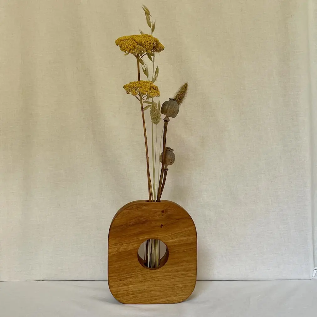 soliflore carré chêne naturel