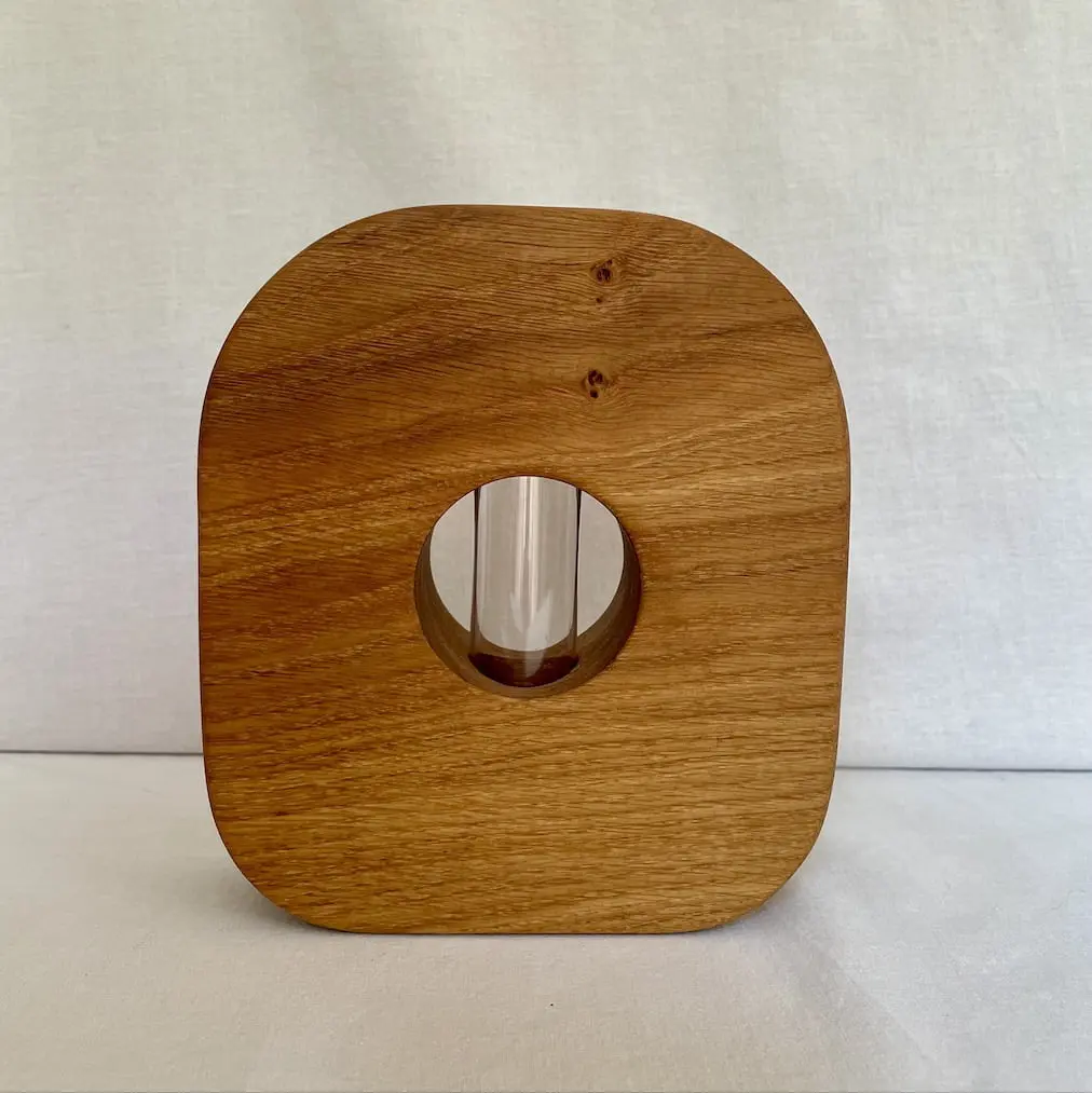 soliflore carré chêne naturel vide face