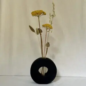 soliflore rond ébonisé face